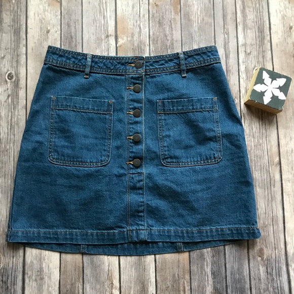 old navy blue jean skirts